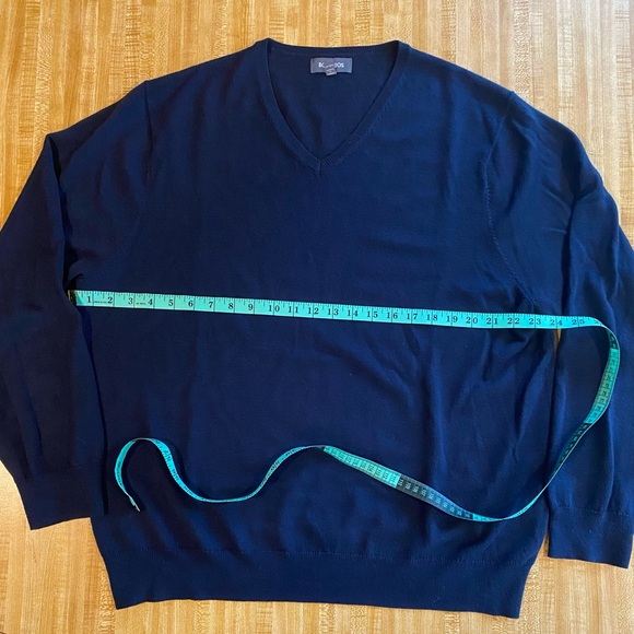 Bonobos Washable Merino V-Neck Sweater Navy - Picture 2 of 5